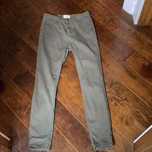 Olive green skinny jeans